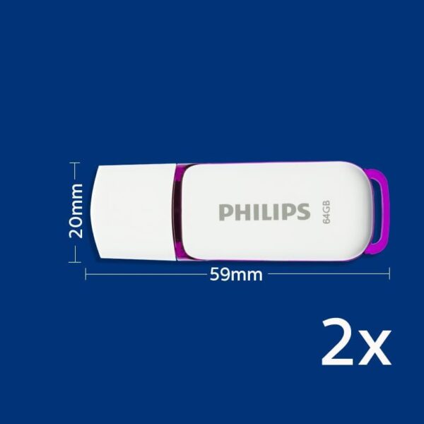 Philips Snow Edition 2.0 USB-Flash-Laufwerk USB-Stick 2X 64GB für PC, 64 GB - Image 8