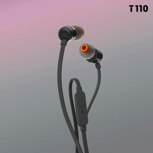 JBL Tune 110 – In-Ear Kopfhörer mit verwicklungsfreiem Flachbandkabel Schwarz - Image 2