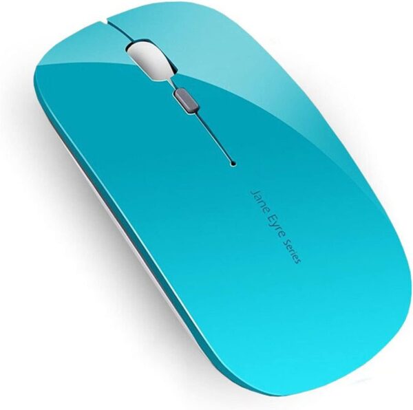 Uiosmuph Q5 Kabellos Maus, Wiederaufladbar Funkmaus 2.4G Leise Blue