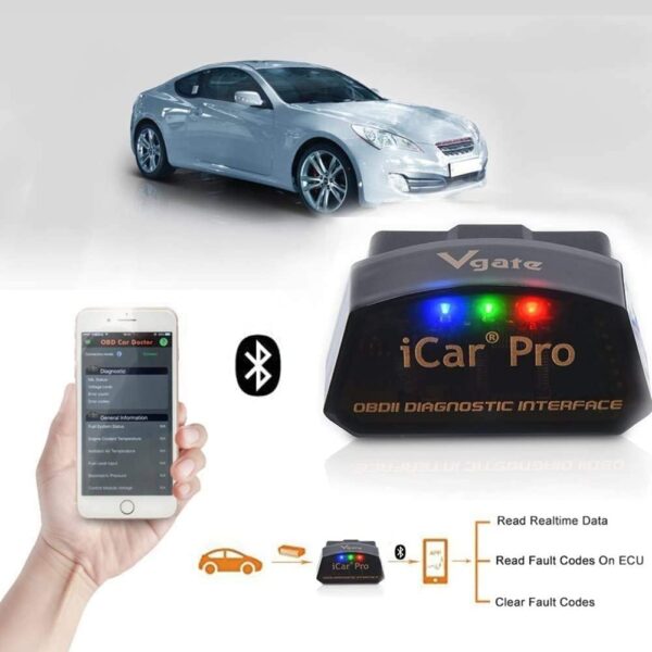Vgate iCar Pro Bluetooth 4.0 (BLE) OBD2 OBDII Fehlercode Leser Auto Check... - Image 3