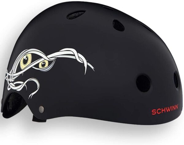 Schwinn BMX Jugendfahrradhelm ab 8 Jahren, passend für Größe 54 bis Schwarz