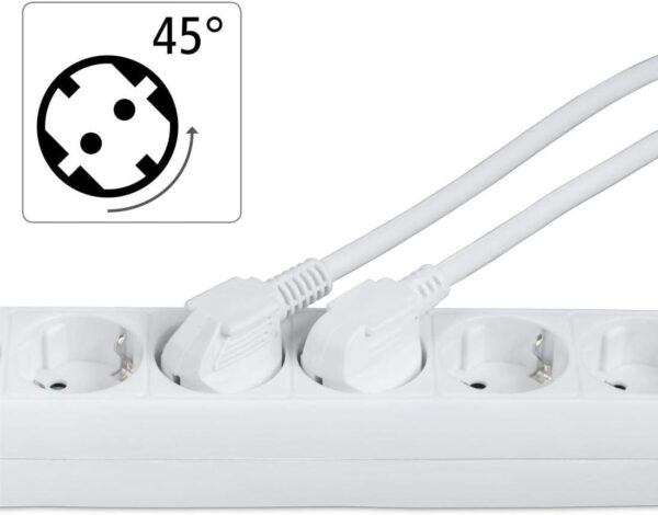 Hama Steckdosenleiste 6-Fach (Mehrfachsteckdose mit Save 6-fach, Weiß - Image 4