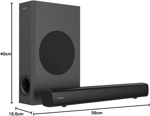 CREATIVE Stage 2.1 Kanal Soundbar mit Subwoofer für TV, Computer und... - Image 9