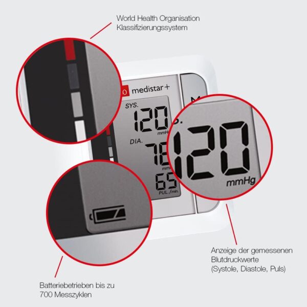 boso medistar+ – Handgelenk Blutdruckmessgerät mit Speicher für 90... - Image 5