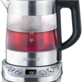 SEVERIN Glas Tee- und Wasserkocher Mini Deluxe (1.0L Wasser / 0.75L Tee),...