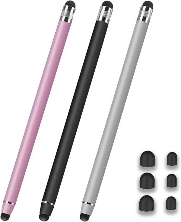 3er Pack Tablet Stift für Alle Tablets, 2 in 1 Touchscreen Stift, Gummi...
