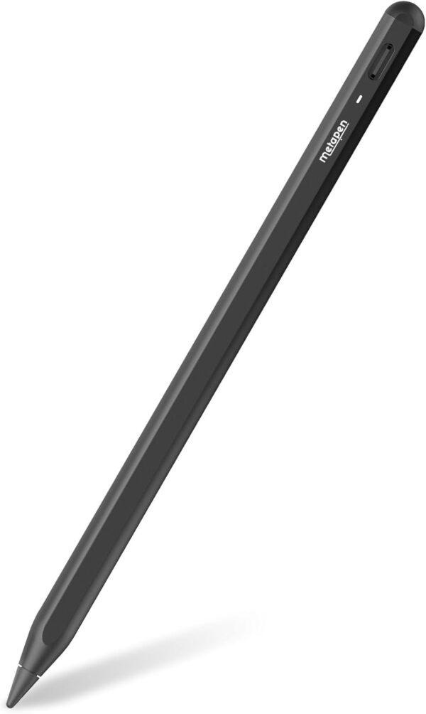 Metapen A8 Stift für Apple iPad 2018-2025,Neigungssensitivität und Schwarz