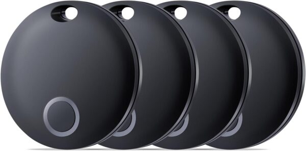 Reyke Smart Tag Pro, Koffer Tracker kompatibel mit Apple Wo 4 Pack, Schwarz