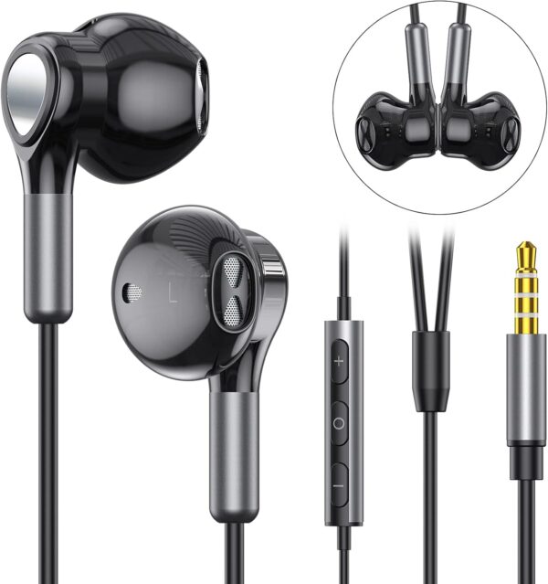 Kopfhörer mit Kabel, In Ear Kabel Ohrhörer, in Schwarz - Image 2