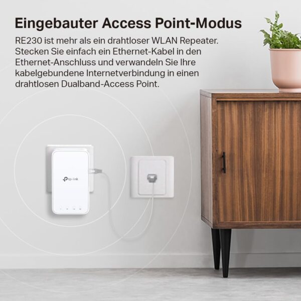 TP-Link RE230 WLAN Verstärker Repeater AC750 (433MBit/s 5GHz + 300MBit/s... - Image 7