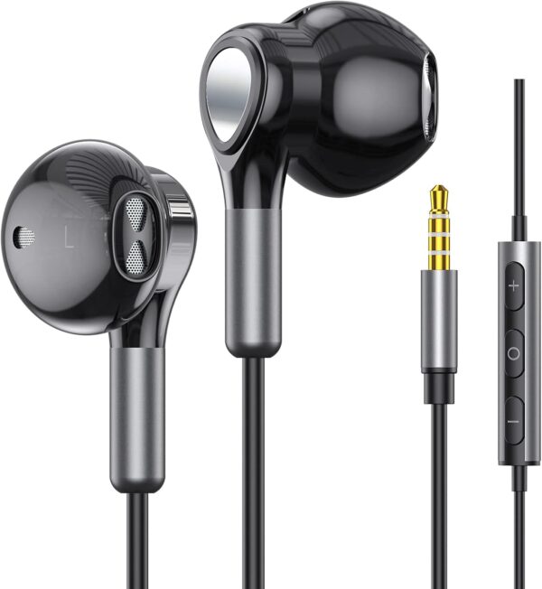 Kopfhörer mit Kabel, In Ear Kabel Ohrhörer, in Schwarz