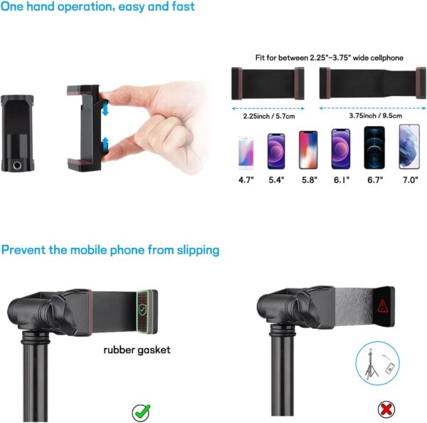 Victiv Handy Stativ Ständer, 172cm Smartphone Stative, Tripod für - Image 5