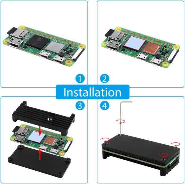 Raspberry Pi Zero 2 W Case/Zero W Case Kit,with RPi 2 W Aluminum... - Image 7
