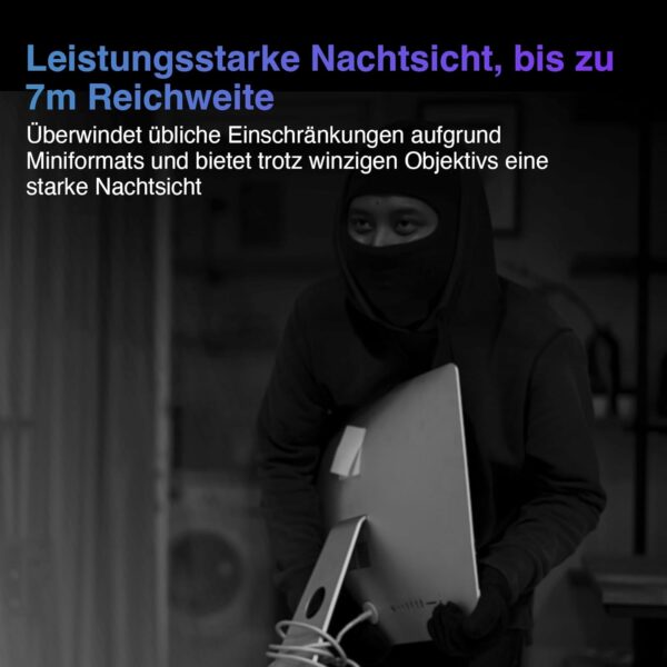 HiKam 4K HD Kleine Kamera, Live Übertragung Handy App, Überwachungskamera... - Image 4