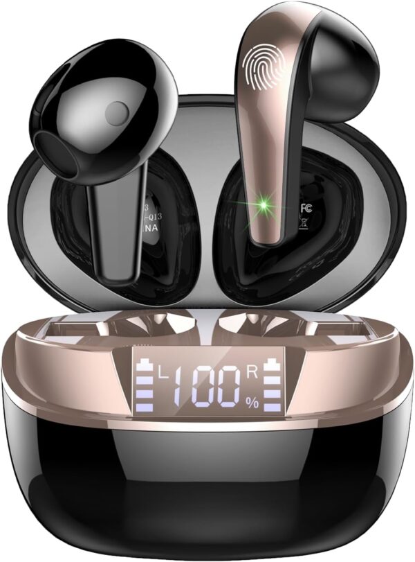 Bluetooth Kopfhörer, Kopfhörer Kabellos 5.3 In Ear Schwarz