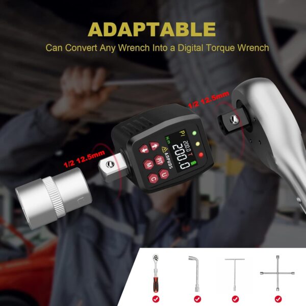 ANPUDS Digitaler Drehmomentadapter, 1/2 Zoll 10-200 Nm NM - Image 6