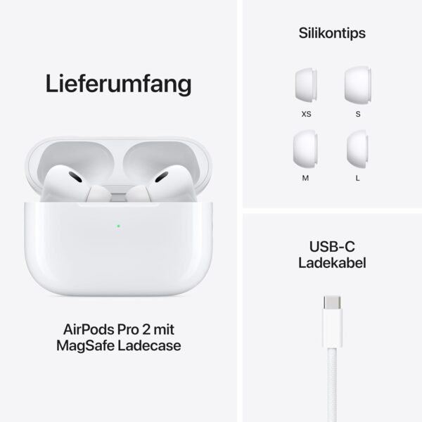 Apple AirPods Pro 2 Kabellose In‑Ear Kopfhörer, Bluetooth Aktive... - Image 7