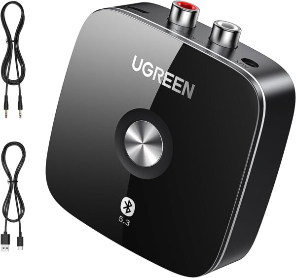 UGREEN Bluetooth 5.3 Adapter Stereoanlage mit 3.5mm RCA Buchse Aux...