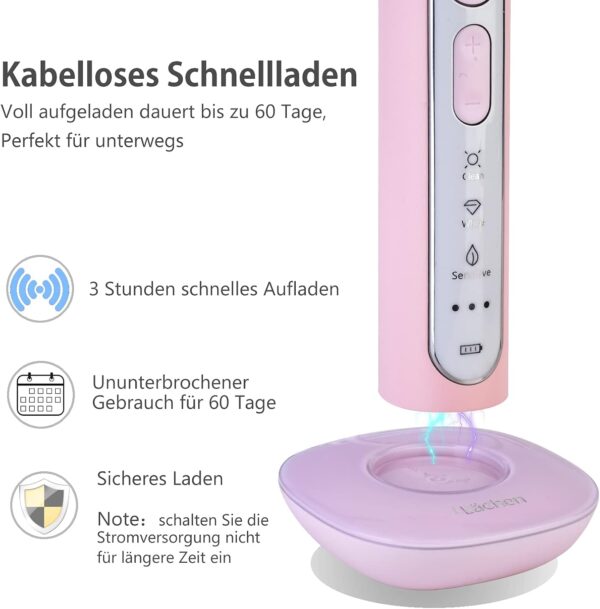 Lächen Sonic elektrische Zahnbürste Schallzahnbürste mit 4 C-rosa - Image 5
