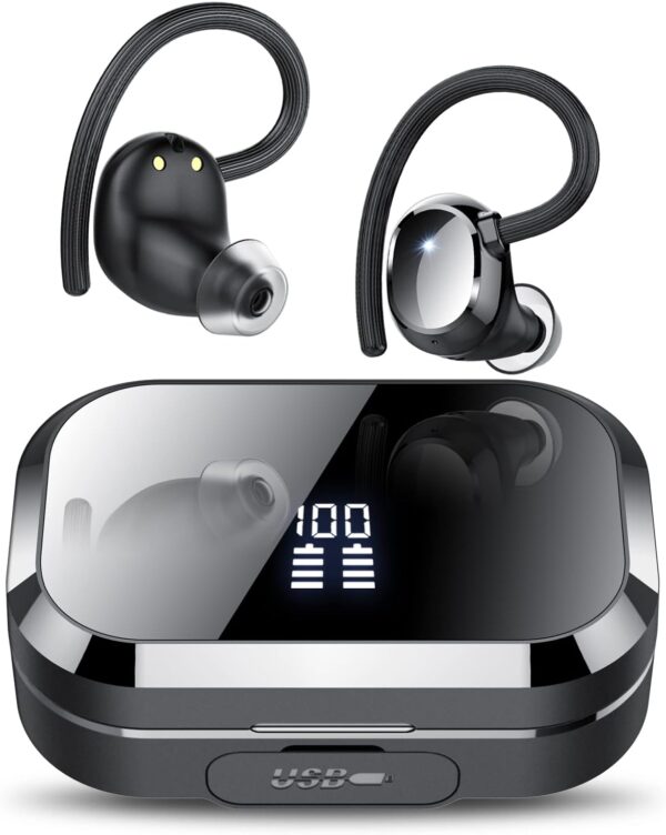 Bluetooth Kopfhörer Sport, Kabellos 5.3, In Ear black