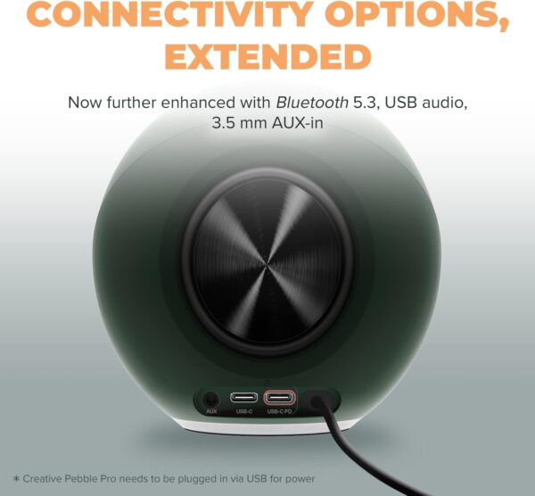 CREATIVE Pebble Pro 2.0 USB-C PC-Lautsprecher mit Bluetooth 5.3 und... - Image 5