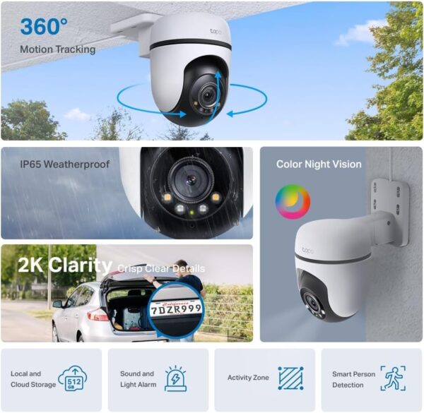 TP-Link Tapo C510W Kameraüberwachung aussen, WLAN IP Kamera, 360°... - Image 3