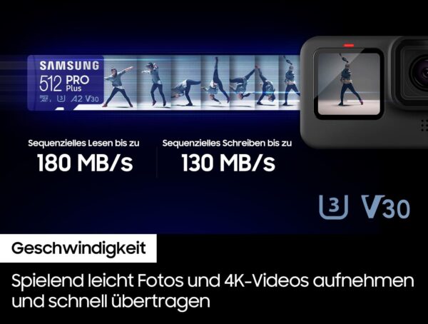 Samsung PRO Plus microSD-Karte + SD-Adapter, 256 GB, Für Mobile Gaming 256 GB - Image 6