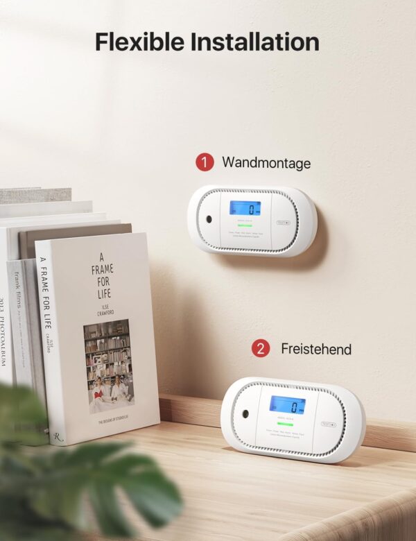 X-Sense Kohlenmonoxid Melder mit digitalem LCD-Display, CO 1-PACK, Standalone - Image 7