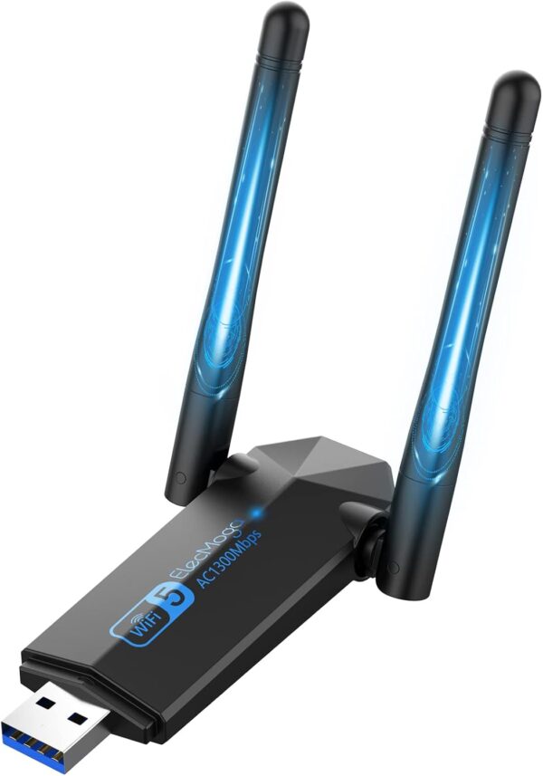 USB WLAN Stick, ElecMoga 1300Mbps 3.0 Adapter 2.4GHz/5.8GHz LWIFI