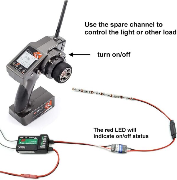 RC Ferngesteuertes AUX Ein/Aus elektronisches Schalter für Auto LKW Boot LED... - Image 3