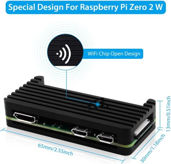 Raspberry Pi Zero 2 W Case/Zero W Case Kit,with RPi 2 W Aluminum... - Image 3