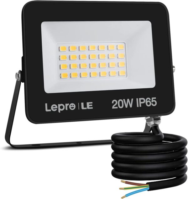 Lepro LED Strahler Außen 20W, Superhell 1700LM IP65 Wasserfest 20W