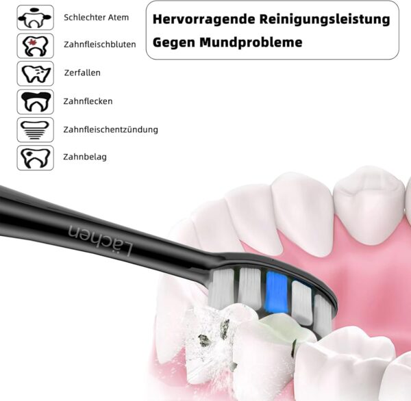 Lächen Standardbürstenkopf,Passend für alle elektrischen A-schwarz - Image 4