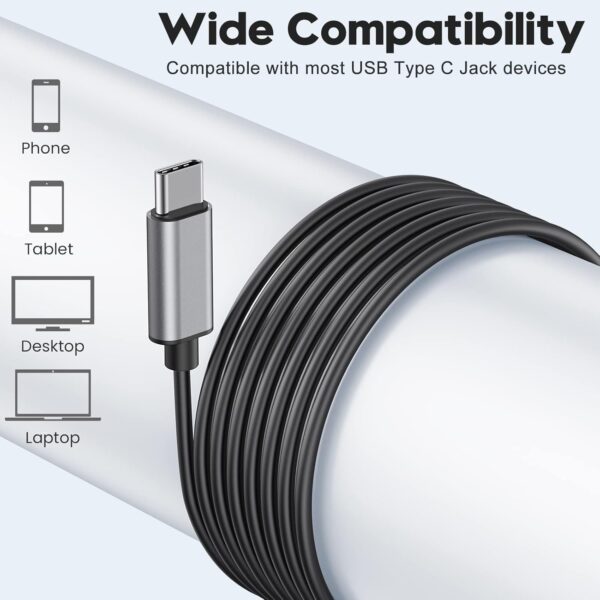 USB C Kopfhörer für Samsung Galaxy S24 S23 Ultra S22 S21 FE S20 A53 Schwarz - Image 5