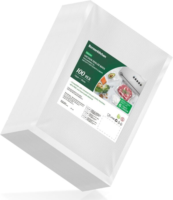 Bonsenkitchen Vakuumierbeutel 15x25cm, 100 Beutel 100 15x25 cm