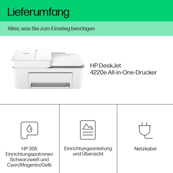 HP DeskJet 4220e Multifunktionsdrucker, 3 Monate gratis drucken mit HP... - Image 4