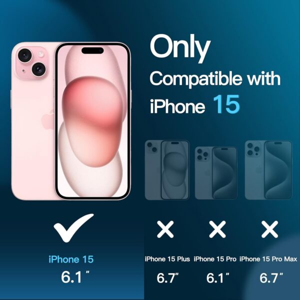 JETech Schutzfolie für iPhone 15 6,1 Zoll, Blasenfrei, 15 Zoll - Image 2