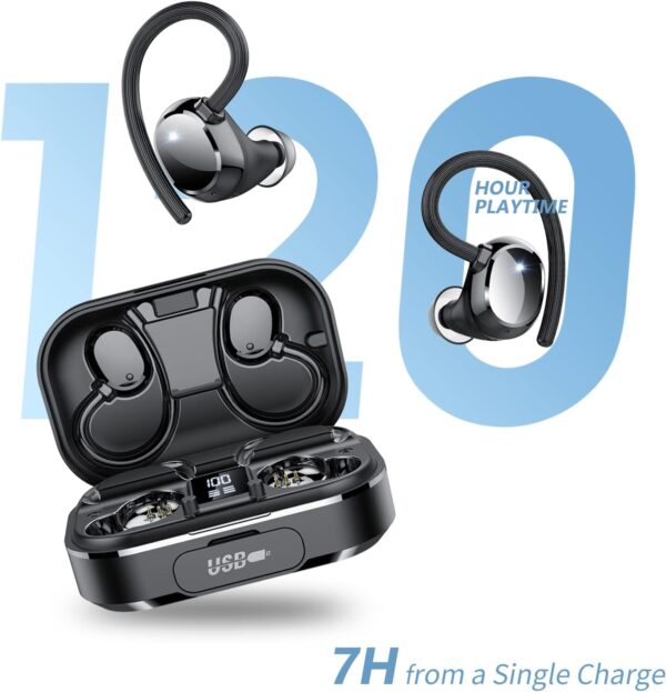 Bluetooth Kopfhörer Sport, Kabellos 5.3, In Ear black - Image 2