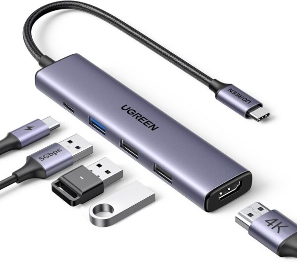 UGREEN Revodok USB C Hub PD100W, 4K HDMI, 3 A Datenports,...