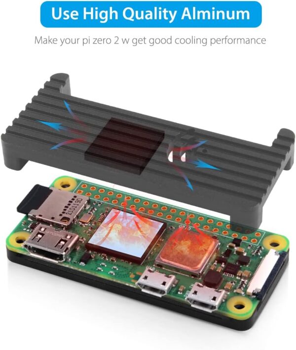 Raspberry Pi Zero 2 W Case/Zero W Case Kit,with RPi 2 W Aluminum... - Image 2