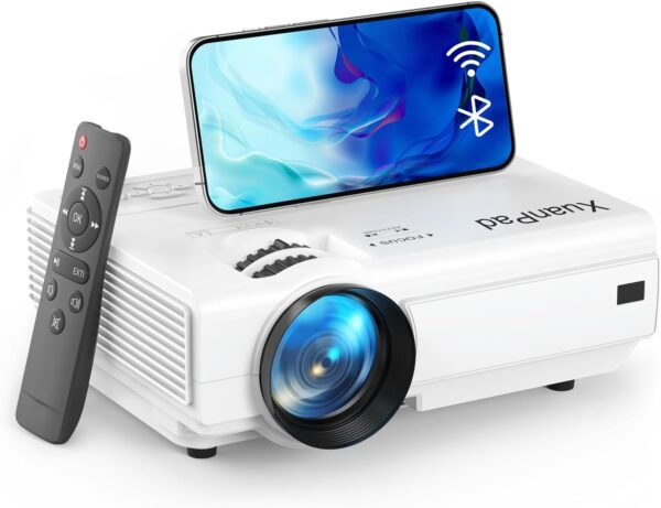 [Manual Focus] 2025 XuanPad Verbessertes WiFi Bluetooth Mini Beamer, Mini...