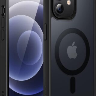 JETech Magnetisch Hülle für iPhone 12/12 Pro 6,1 Zoll Kompatibel mit Schwarz
