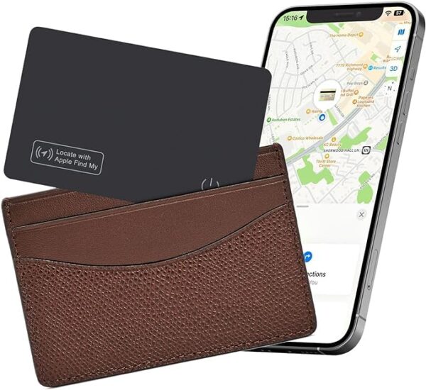 Reyke Dünne Geldbörsen-Tracker-Karte, wiederaufladbarer 1 Pack, Black