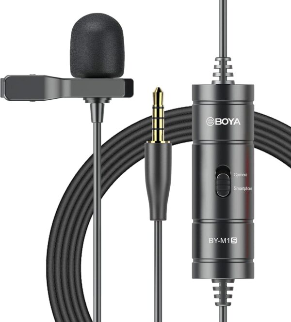 Boya BY-M1S Professionelles Lavalier-Revers-Mikrofon Omnidirektionales