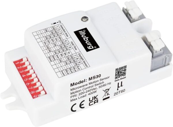 Merrytek Bewegungsmelder Mikrowellen HF Radar mit Tag/Nacht Sensor...