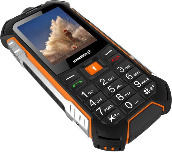 Hammer H Power LTE Handy ohne Vertrag,2.4 Zoll 2,4, Schwarz und orange - Image 4
