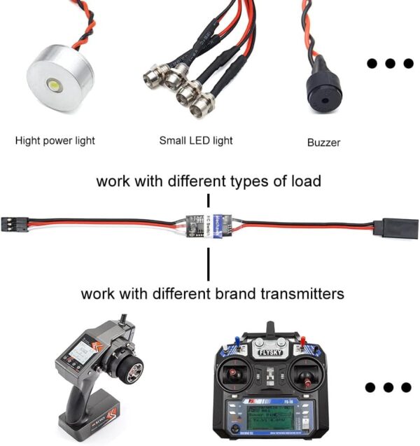 RC Ferngesteuertes AUX Ein/Aus elektronisches Schalter für Auto LKW Boot LED... - Image 4