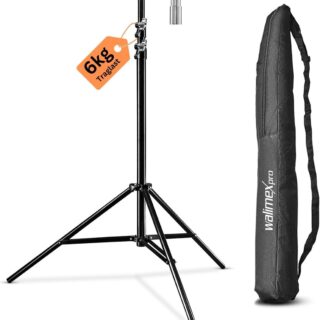 Walimex pro Lichtstativ WT-806 mit Federdämpfung I Höhe max. 256cm, sehr...