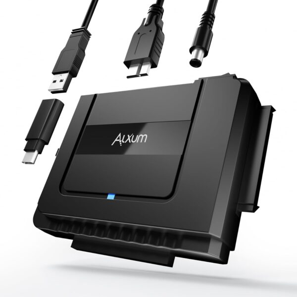 Alxum IDE SATA Adapter,IDE USB 3.0 Festplatten A & C, Schwarz