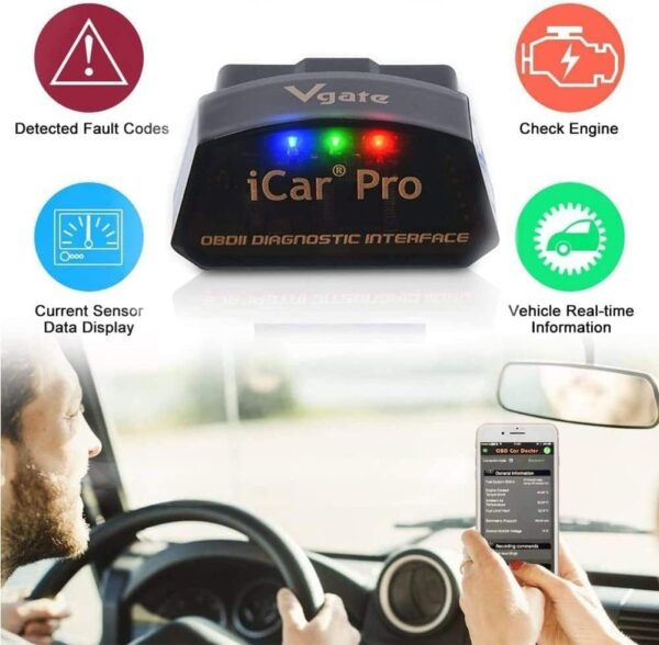 Vgate iCar Pro Bluetooth 4.0 (BLE) OBD2 OBDII Fehlercode Leser Auto Check... - Image 2